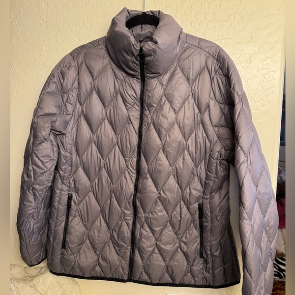Michael Kors Jackets & Blazers - Michael Kors Grey & Black Light Puffer Coat